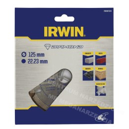 IRWIN Tarcza diamentowa 125mm x 22,23mm / Segmentowa do betonu, cegły, granitu i marmuru
