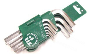 JONNESWAY SET OF INCH TYPE L-INBUS Wrenches 9 pcs.