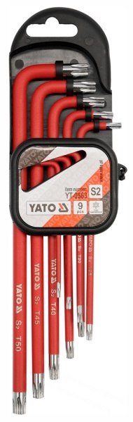 YATO Klucze torx fajkowe 9szt. t10-t50, długie 0563