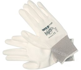YATO rękawice nylon/pu białe 10