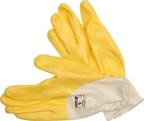 YATO rękawice guma-żółte 10"