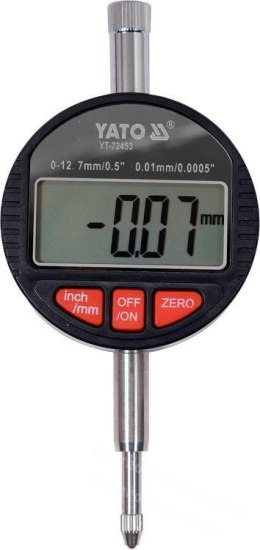 YATO Czujnik zegarowy elektroniczny 0-12,7mm