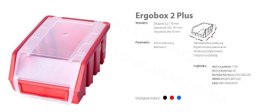 ERGOBOX PLUS 2 CZERWONY, 118 x 161 x 75mm