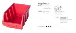 PATROL ERGOBOX 3 CZERWONY, 170 x 240 x 126mm