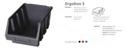 PATROL ERGOBOX 3 CZERWONY, 170 x 240 x 126mm