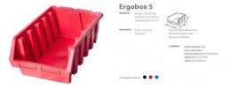 PATROL ERGOBOX 5 CZERWONY, 330 x 500 x 180mm