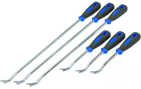 Grapple for removing upholstery pins, set of 6