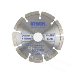 IRWIN Tarcza diamentowa 125mm x 22,23mm / Segmentowa do betonu, cegły, granitu i marmuru